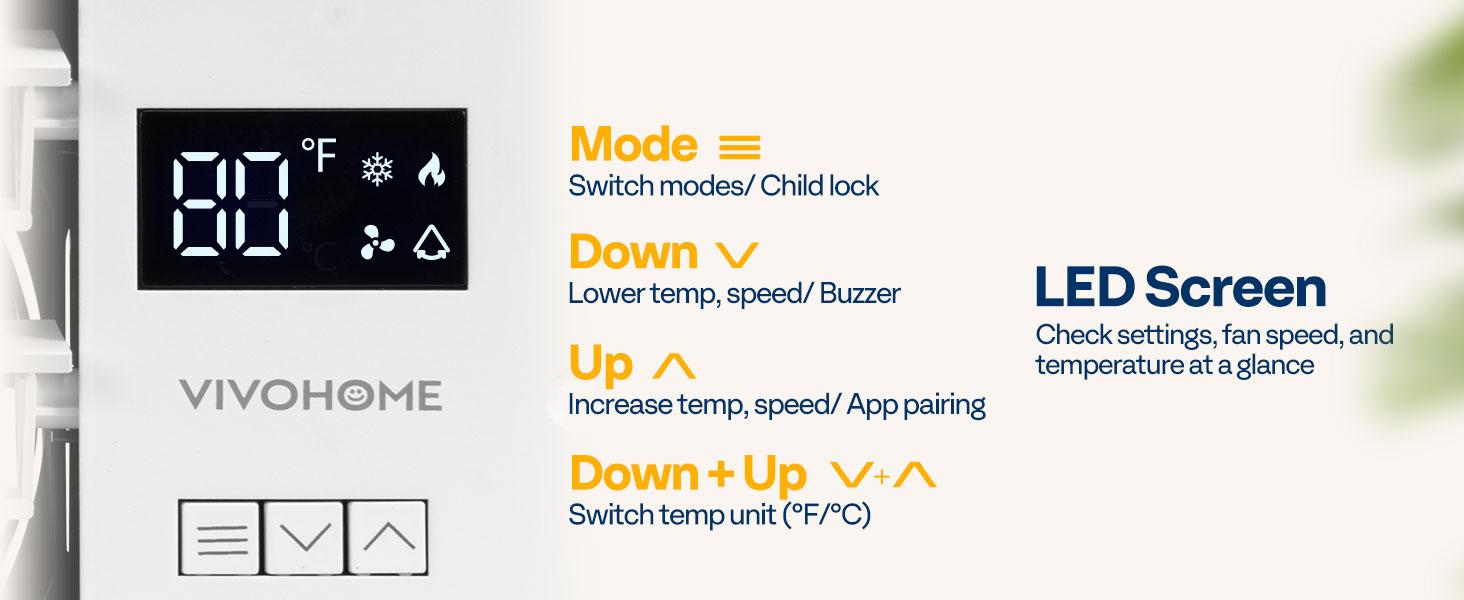 VIVOHOME Register Booster Fan WIFI App & Remote Control - With Adjustable Louver - Smart Thermostat & 10-Speed - AC Vent Fan for Floor, Ceiling, Wall - Quiet Operation (White)