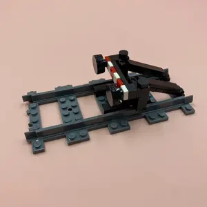 Train Track Building Blocks, 58pcs Train Track Buffer Zone Assembly Models, DIY Simulation Train Railway Model, Birthday Gifts