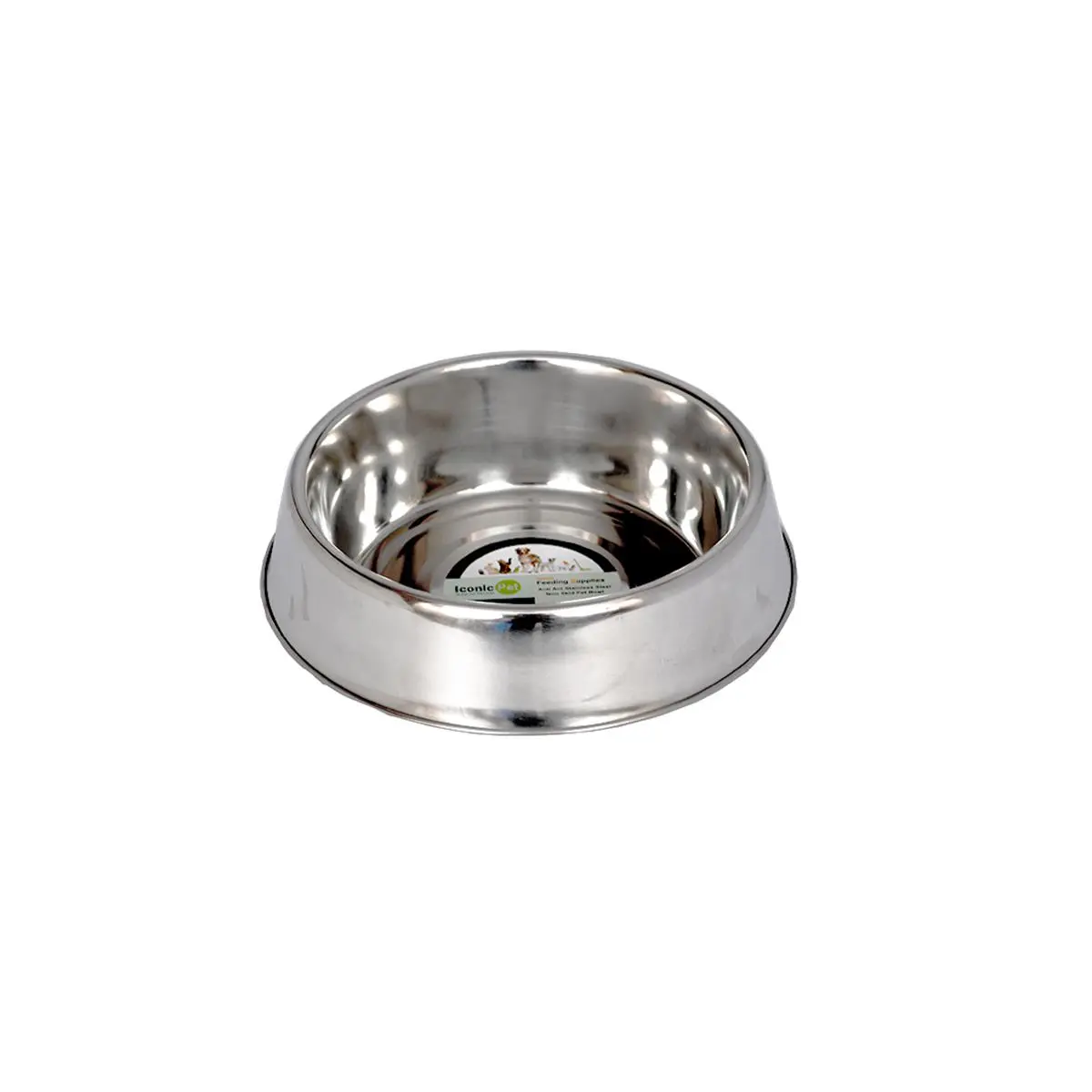 Iconic Pet 92193 Anti-Ant Design Stainless Steel Pet Bowl - 24 oz (3 Cup), Non-Skid, Odour Resistant, Scratch Resistant, Raised Rim for Dogs or Cats, Bowl/Dish