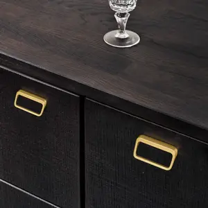 6 Pack Light Brushed Brass Cabinet Pulls Modern Zinc Alloy Drawer Pulls for Drawer Wardrobe Cupboard Stylish and Durable