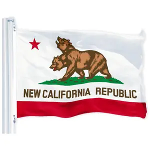 New California Republic (Double Headed Bear) Flag 150D Printed Polyester 3x5 Ft