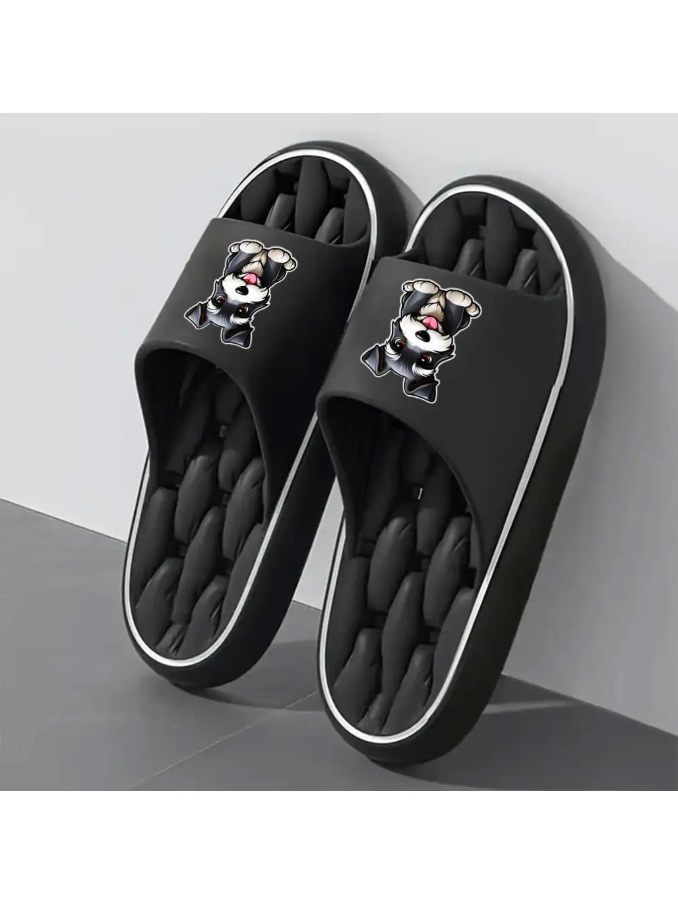 Lightweight And Flexible Indoor Slippers Made of 1pc EVA, Perfect for Schnauzer Lovers. These Easy Slippers Are Easy to Clean And Suitable for Year-Round Use, Making Them a Must-Have for Your Home., Women Shoes