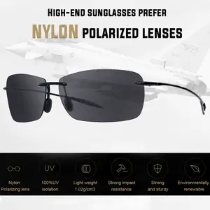 JULI Sports Sunglasses for Men Women Tr90 Rimless Frame for Running Fishing Golf Surf Driving MJ8010