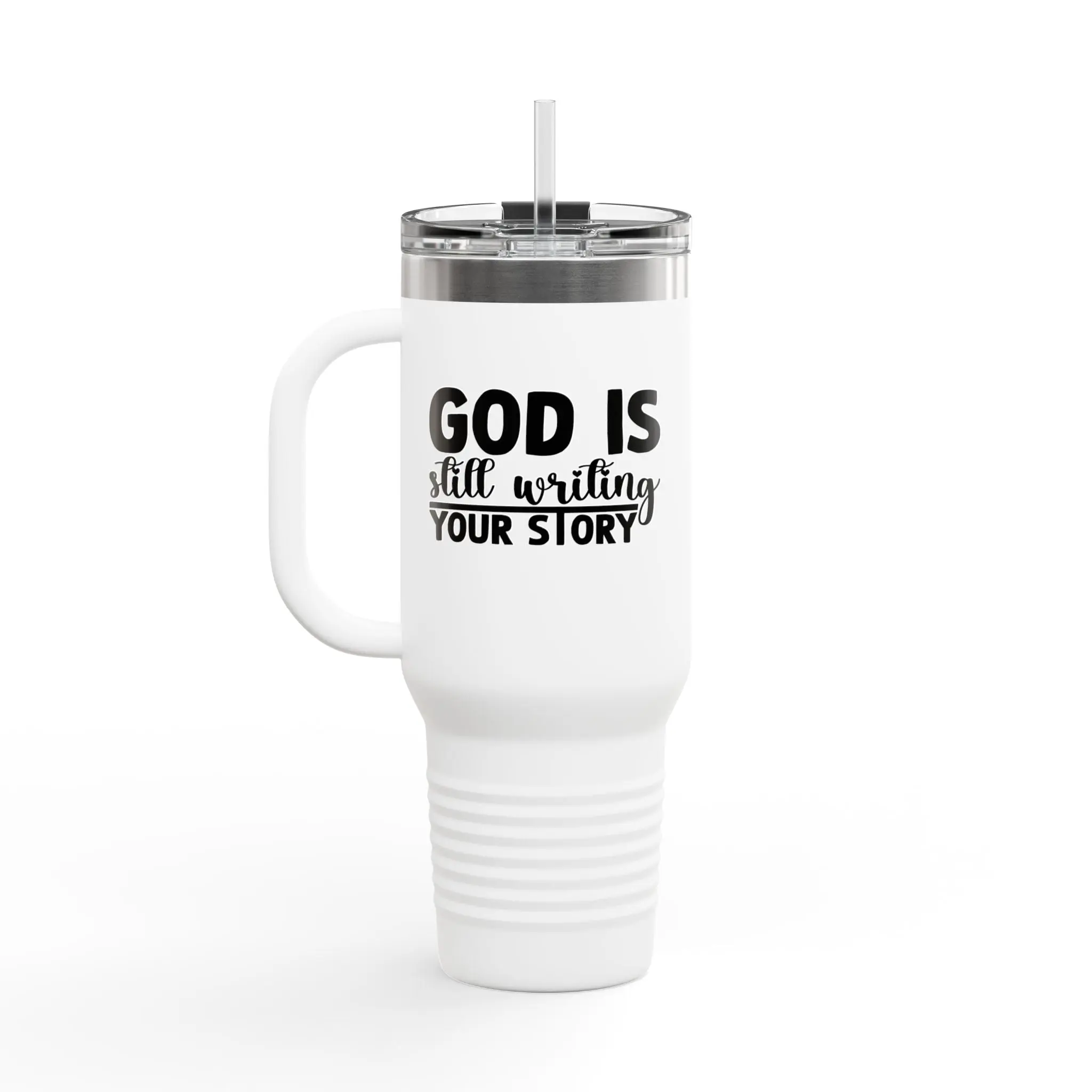 Insulated Travel Mug – “God Is Still Writing Your Story” 40oz Stainless Tumbler