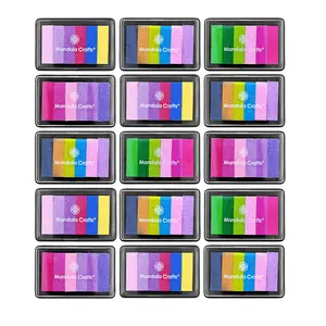 Washable Ink Pads for Kids Washable Stamp Pads for Kids Craft Ink Pad Stamp Pad Kit - Stamp Pads for Rubber Stamps Stamping Crafts 15 Sets