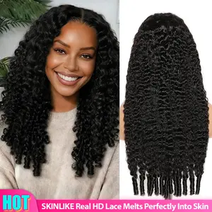 【Hot Sale】Lemoda 200% Density Full 13x6 SKINLIKE Real HD Lace Frontal Burmese Curly Virgin Human Hair Wigs Invisible 0.1mm Ultra-thin Frayed Ends Lace Front Wig Pre Plucked Tiny Knots summerwins