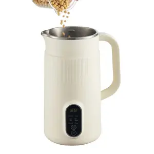 6-in-1 Nut Milk Maker, 20 oz Soy Milk Maker Machine with 6 Blades, for Homemade Oat, Nut, Soy, Juice, Plant-Based and Non Dairy Beverages with High-Temp Self-Cleaning, Boil Water, 12-Hour Delay