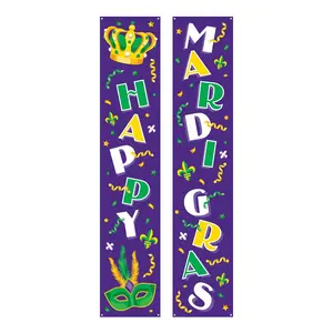 Mardi Gras Pillar Banners