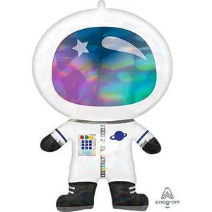 30" Astronaut Iridescent Shape Helium Foil Balloon 1ct 41196