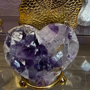 Amethyst Heart Cluster  Crystal of Divine Love, Calm & Spiritual Protection – Heart-Healing Energy for Peace & Intuition
