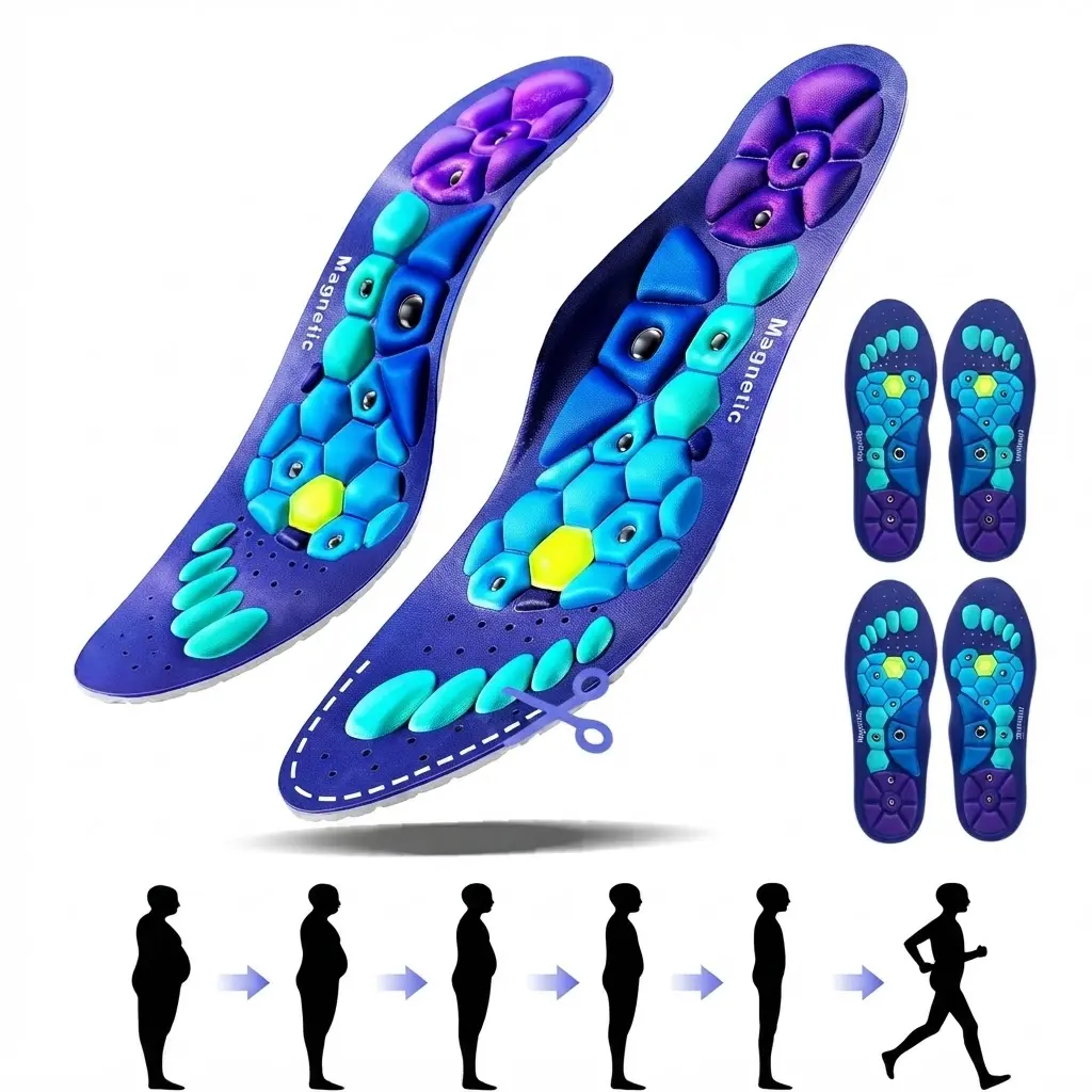 Premium Unisex Cushioning Shoe Insoles, Breathable 3D Textured Foot Inserts for All-Day Standing, Heavy-Duty Work & Walking Comfort