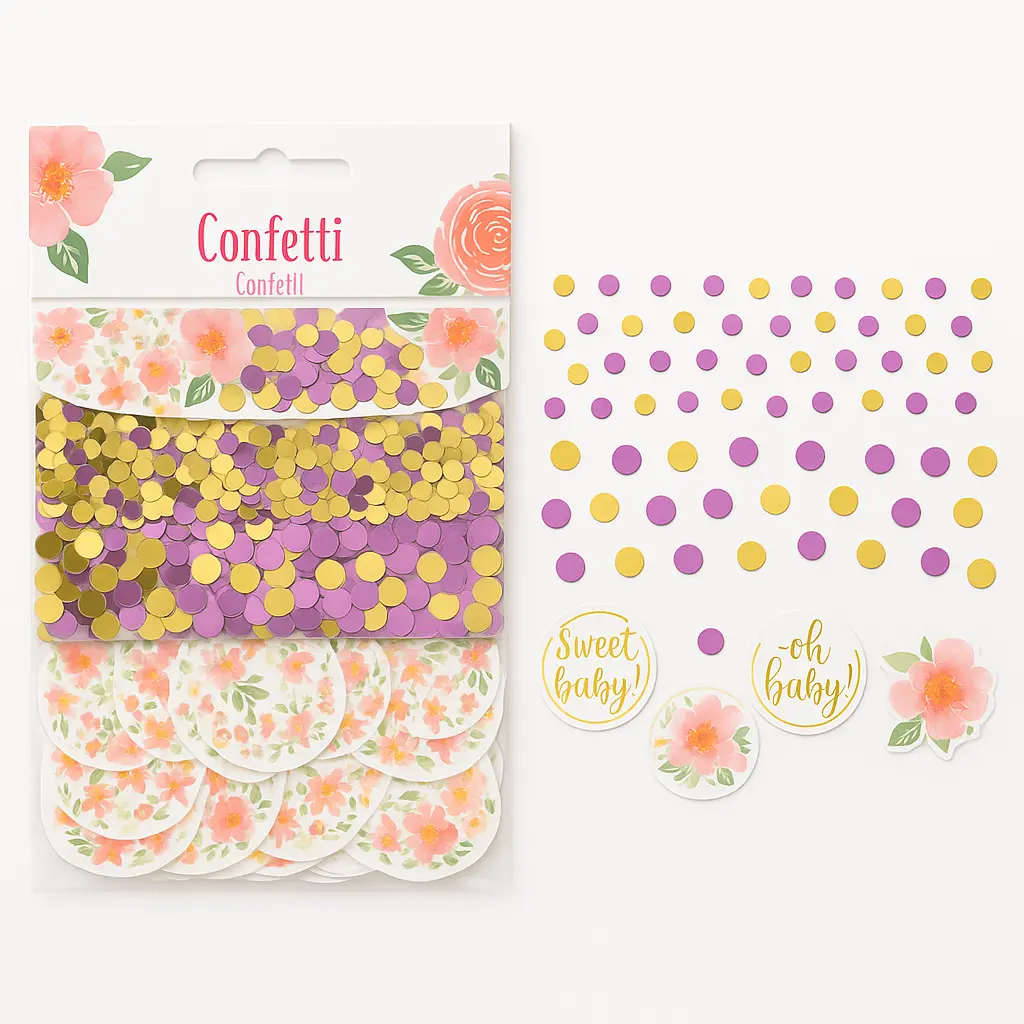 Floral Baby Shower Confetti Table Scatter Decoration