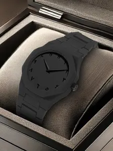 Men's Business Fashion Round Dial Quartz Watch, Fashion Watch for Party, Daily Clothing Decor, Trendy All-match & Exquisite Band Watch for Birthday Gift with Box