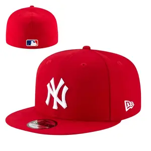 New Era MLB Snapback Flat Brim Baseball Cap NY Yankees Los Angeles Dodgers Cardinals Guardians Hat Adjustable Closure Structured Crown Raised Embroidered Team Logo Classic Streetwear Sports Cap for Men Women