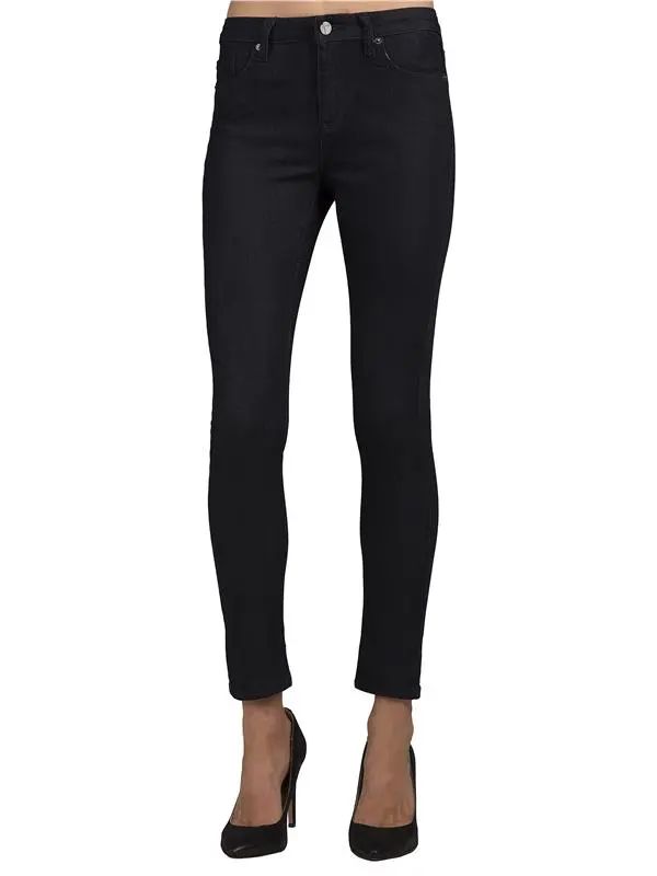 STANDARDS & PRACTICES WOMEN'S STRETCH DARK WASH HIGH WAISTED ANKLE PREMIUM JEANS