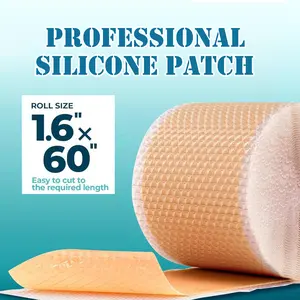 Trimmable Silicone Sheets (1.6" x 60" Roll, 1.5 Meters) – Flexible Fit for Various Areas, Provides Comfortable Protection - Breathable and Waterproof