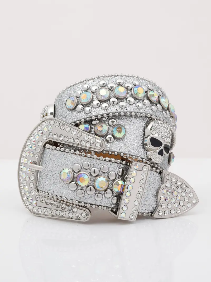 skull rhinestone belt - TikTok Shop display picture 3
