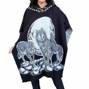 Gabán de $40- pancho Hand Embroidered in Mexico, Vibrant Mexican Floral Design, Comfortable & Colorful, One-of-a-Kind Artisanal clothing