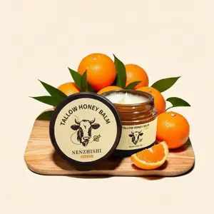 Organic Grass-Fed Beef Tallow Balm with Raw Honey - Handmade All-Natural Moisturizer for Soft, Smooth, Radiant Skin Hydrating Balm