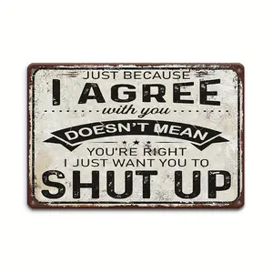 [Retro Tin Sign] 1pc Versatile Theme Retro Style 8*12 Inch Aluminum Tin Sign, Perfect for Home Wall Decor Fans & Art Collectors