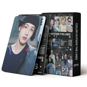 55 PCS K-pop Idol Cortis COLOR OUTSIDE THE LINES Themed Photocard Set, High-Definition Printed Fan Collectible Cards