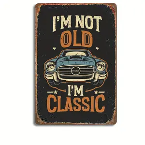 Vintage Classic Car Metal Sign Retro Wall Decor for Garages Durable Tin Sign Perfect Gift for Car Enthusiasts and Collectors