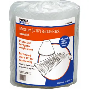 212 MAIN Schwarz Supply SP-304 Medium Perforated 1-Bubble Packer Roll (12 in. x 30 ft.) - Office Supplies for Fragile Item Packaging, DIY Specialty Needs