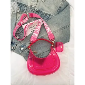 Women's Transparent Shell Bag, High-End Design Crossbody Shoulder Bag, Fashionable Korean Style Small Handbag, Trendy Jelly Bag