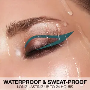 Forest Green Matte Gel Eyeliner Pencil Multi-Use Waterline Eyeliner with Sharpener Waterproof Smudge Proof High Pigmented Eye Makeup Liners Vegan Cruelty-Free 05