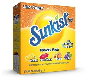 Sunkist Soda Variety Pack, Singles To Go Orange, Strawberry, Grape and Peach