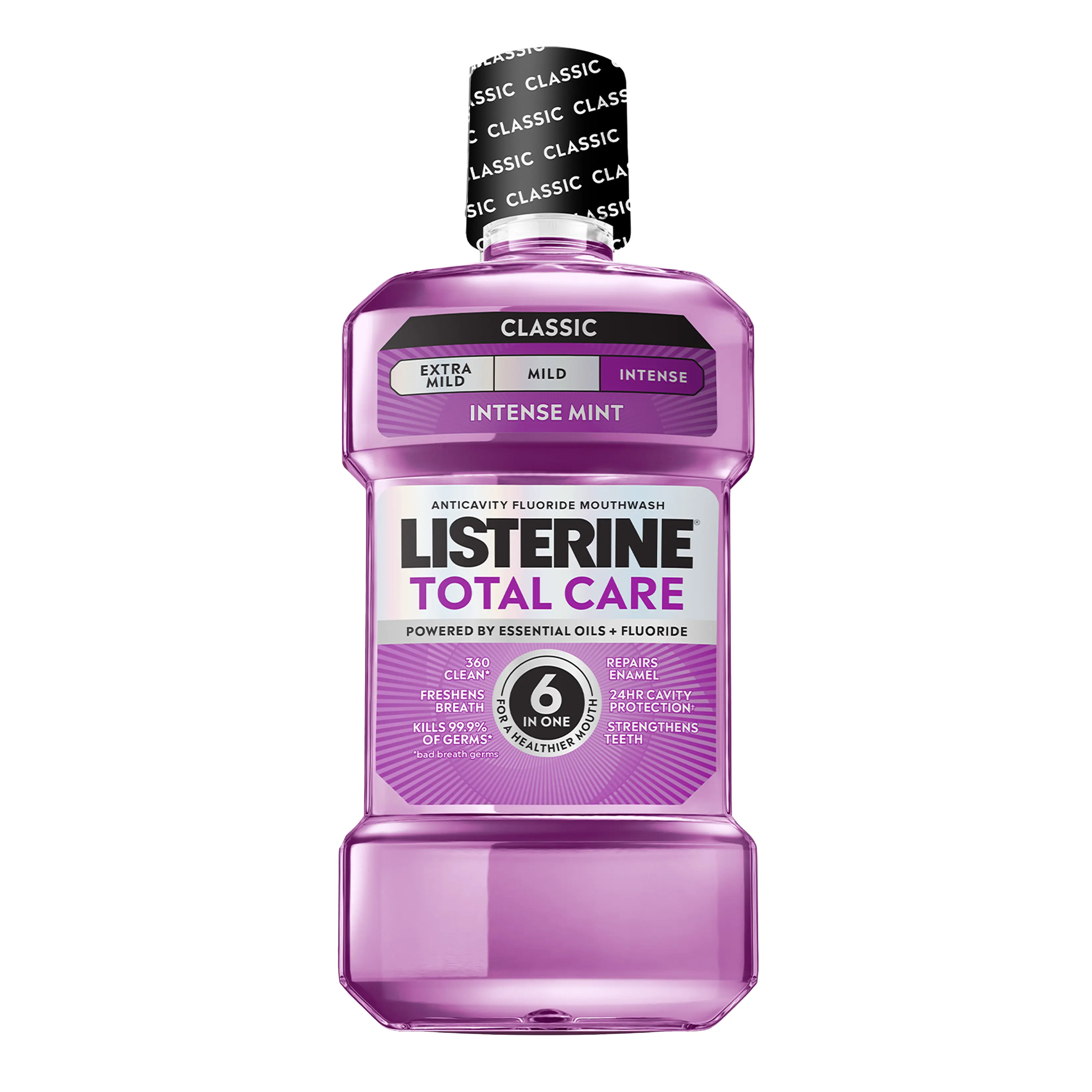 Listerine Total Care Anticavity Fluoride Mouthwash Fresh Mint 1 L Oral Daily