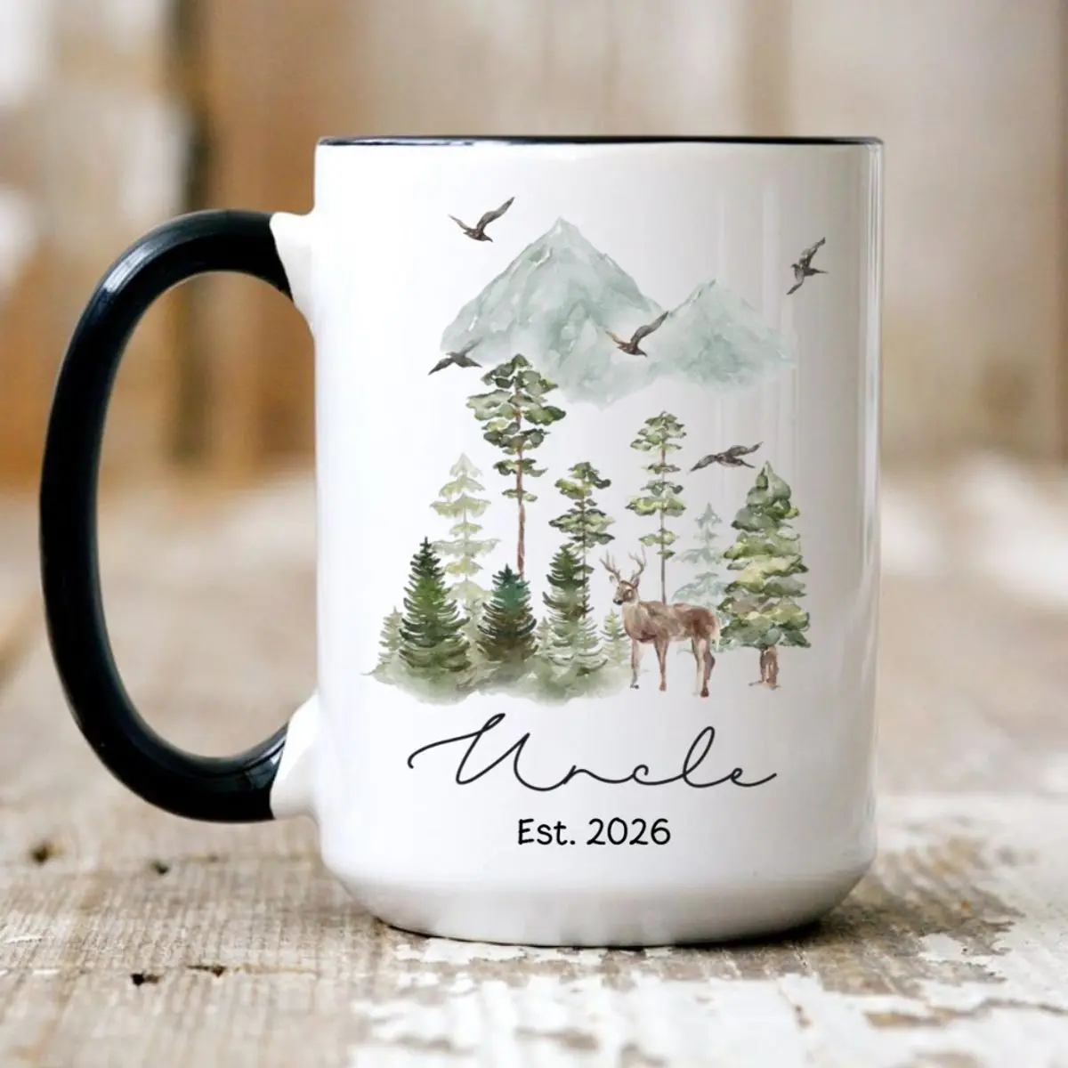 Uncle Est. 2026 Coffee Mug, Gift For Uncle, Pregnancy Announcement Presents For Brother, New Uncle Gift, Fathers Day Ideas, Baby Reveal Gifts, 11 15oz Ceramic Tea Cup