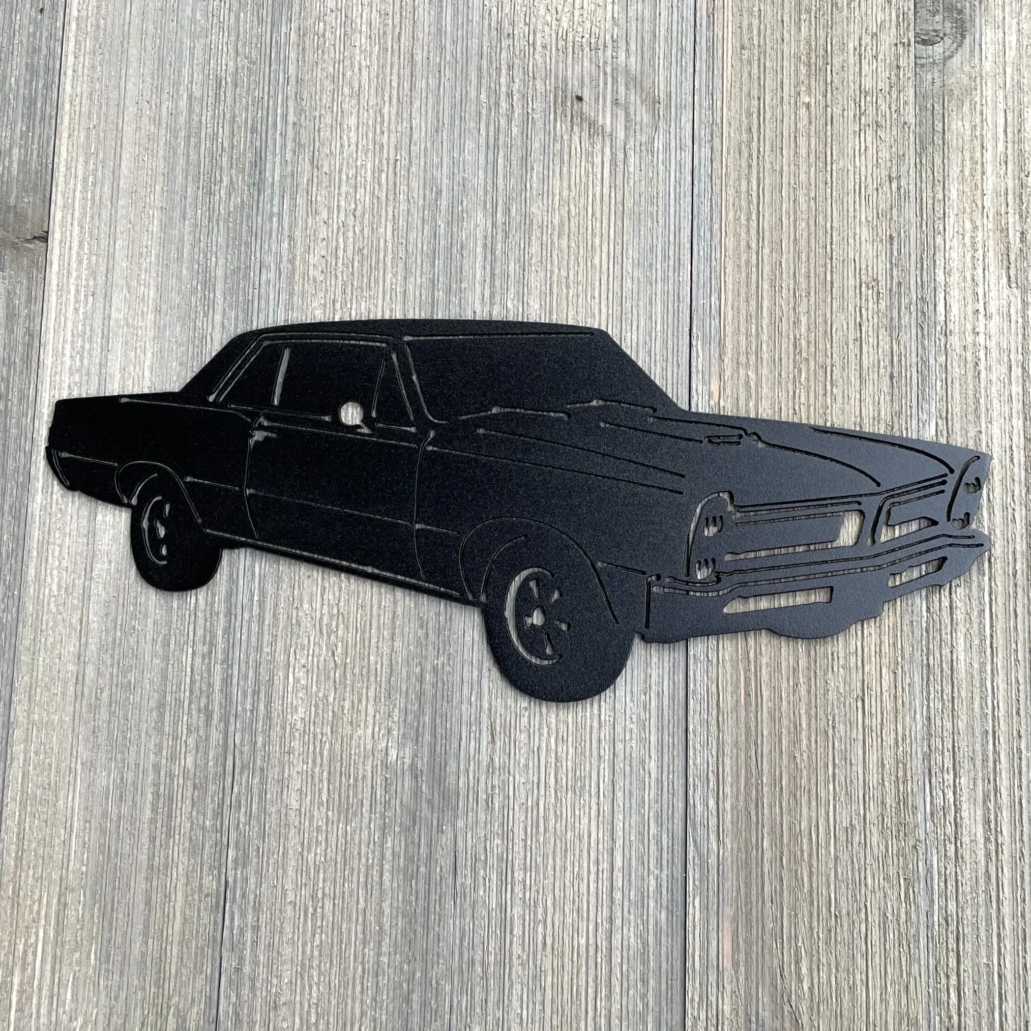 1965 GTO Metal Sign Cutout - '65 GTO Powder Coated Metal Sign - Classic Design for Car Enthusiasts