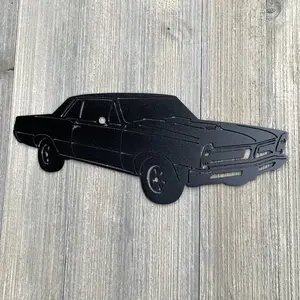 1965 GTO Metal Sign Cutout - '65 GTO Powder Coated Metal Sign - Classic Design for Car Enthusiasts