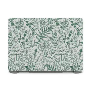 Casely MacBook Case | Sage Garden | Green Floral Laptop Shell | Snap-on Laptop Shell with Raised Anti-Slip Grip and Bottom Vent Cutouts | Hard Policarbonate Protective Laptop Cover