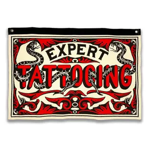 Snake Expert Tattooing Tapestry