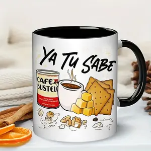 Ya Tu Sabe Cuban Coffee Mug 11oz, Funny Cafecito Ceramic Cup, Latino Culture Bustelo Gift for Men Women