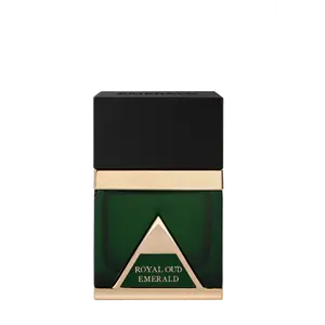 Royal Oud Emerald Perfume - Invigorating Cassis Litchi Mandarin Orange Peony Water Lily Jasmine Ambroxan Musk Vanilla Oak Moss Praline Scent