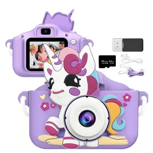 Kids Toy, Kids camera, 64GB memory card, 1080P HD, 48MP, Multiple cute filters to choose from, video shooting, multiple games, Boys/Girls' Holiday Birthday Gifts, preferred kids birthday gift, Lens