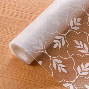 Washable Oil-Proof Leaf Shelf Drawer and Cabinet Liner, Non-Adhesive Drawer Mats for Kitchen Cabinets, Shelves, Refrigerator, 11.8" W x 118" L