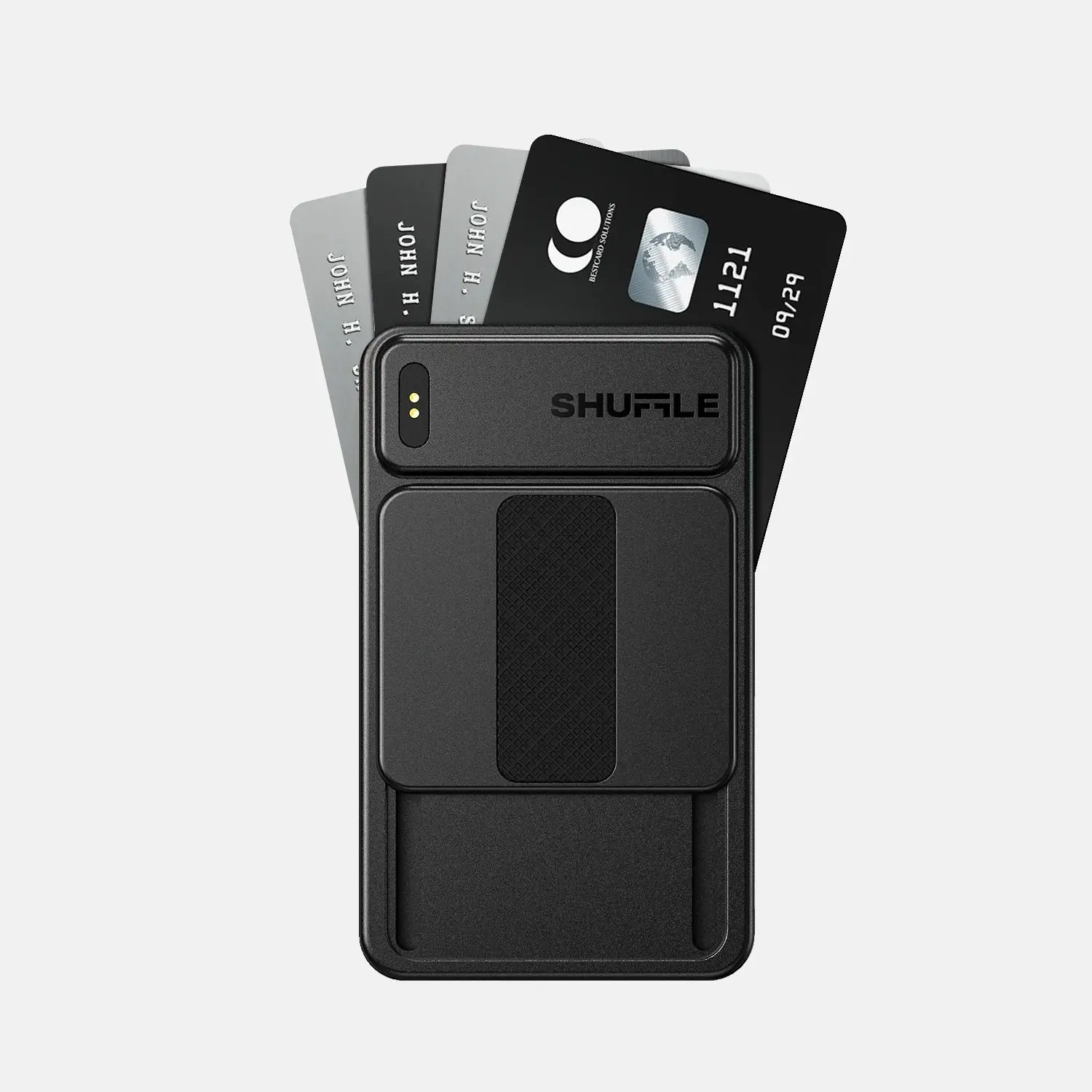【Live ONLY】Shuffle Wallet 2.0 Minimalist Wallet, Fanning Card Holder with Built-in Tracker, RFID Blocking Slim Metal Wallet, MagSafe Compatible, Quickdraw Slot, Holds 7 Cards, 3Colors