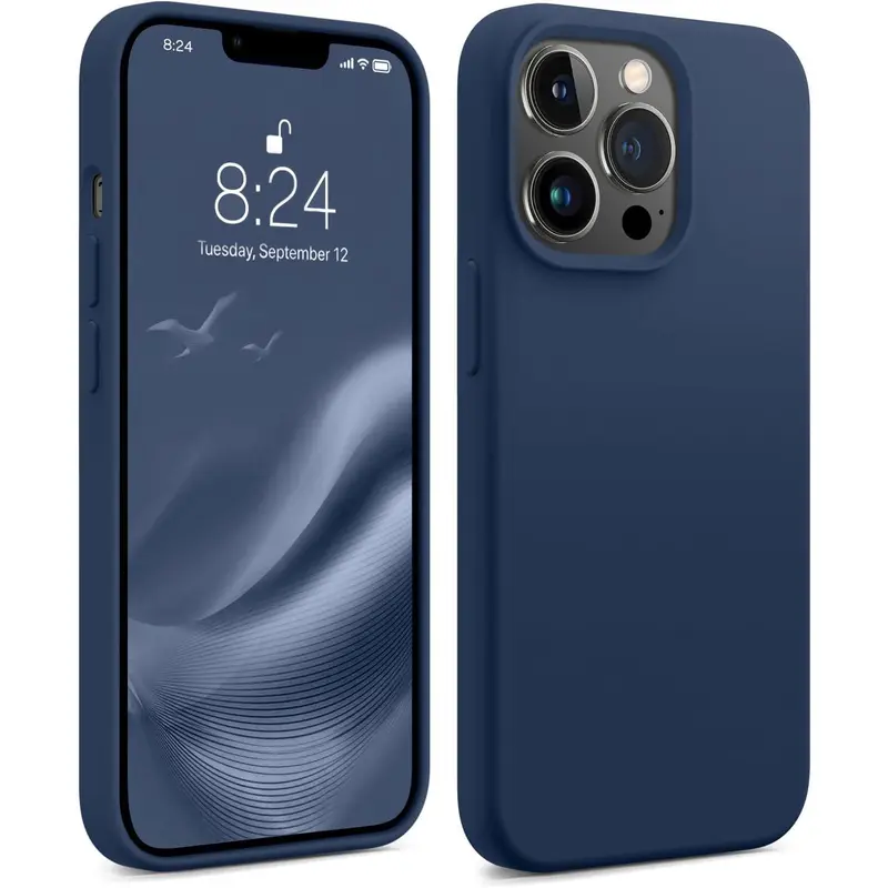 Magnetic Silicone Smartphone Casing & Cover, Protective Accessories for iPhone 17 Pro Max, 16, 15, 14, 13, 12 Pro Max Plus - MagSafe-Compatible, Military Shockproof, Soft Microfiber Lining, Camera & Screen Protection
