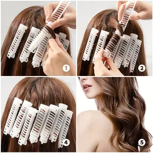 18PS Pear Blossom Trimming Rod, Fourth Generation Instant Curler, DIY Curler, Suitable for Normal Hair, Unisex Adult Use, Hot and Cold Press Screw, for Curling Hair