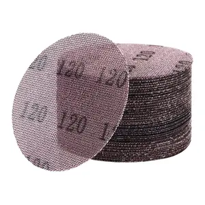 fathersdaygift VEVOR 5-inch Mesh Abrasive Sanding Discs, 50PCS 120 Grit Anti-Clogging Ceramic Sandpapers Dust Free, Hook-and-Loop Sanding Discs for Metal Wood Plaster Sanding, Car Body Repair, Paint Removal