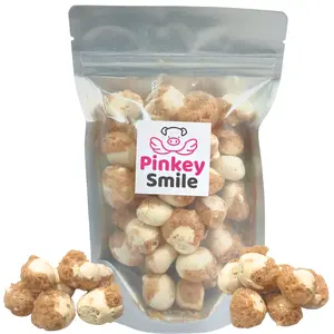 Freeze Dried Candy Chocolate Caramel Mocha Salt Water Taffy 2 oz - Cut To Bite Sized Pieces - Ships In Box - Deliciously Crunchy, Intense Flavor, Lightweight Snack