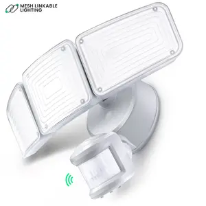 Home Zone Security ES00942G LED Outdoor Flood Light, 5000 Lumens, 5000K Bright White, Motion Sensor Detection