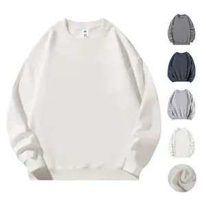 Holafish Crewneck Sweatshirt for Women Unisex Solid Color Long Sleeve Soft Fabric Loose Fit 2025 Fashion Casual Wear