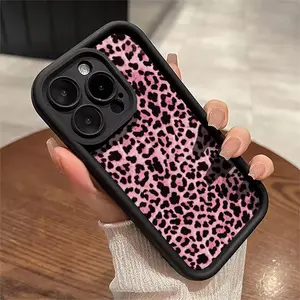 Pink Leopard Print Phone Case Suitable for Apple iPhone 17 E Air Pro ProMax iPhone16 15 14 Plus 13 12 Mini 11 X XS XR Antidrop Softshell Funky Cute Can be given to friends