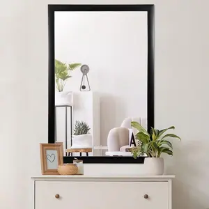 Zenstyle Rectangular Wall Mirror 24" x 36" Bathroom Mirror Black PS Frame Vanity Mirror
