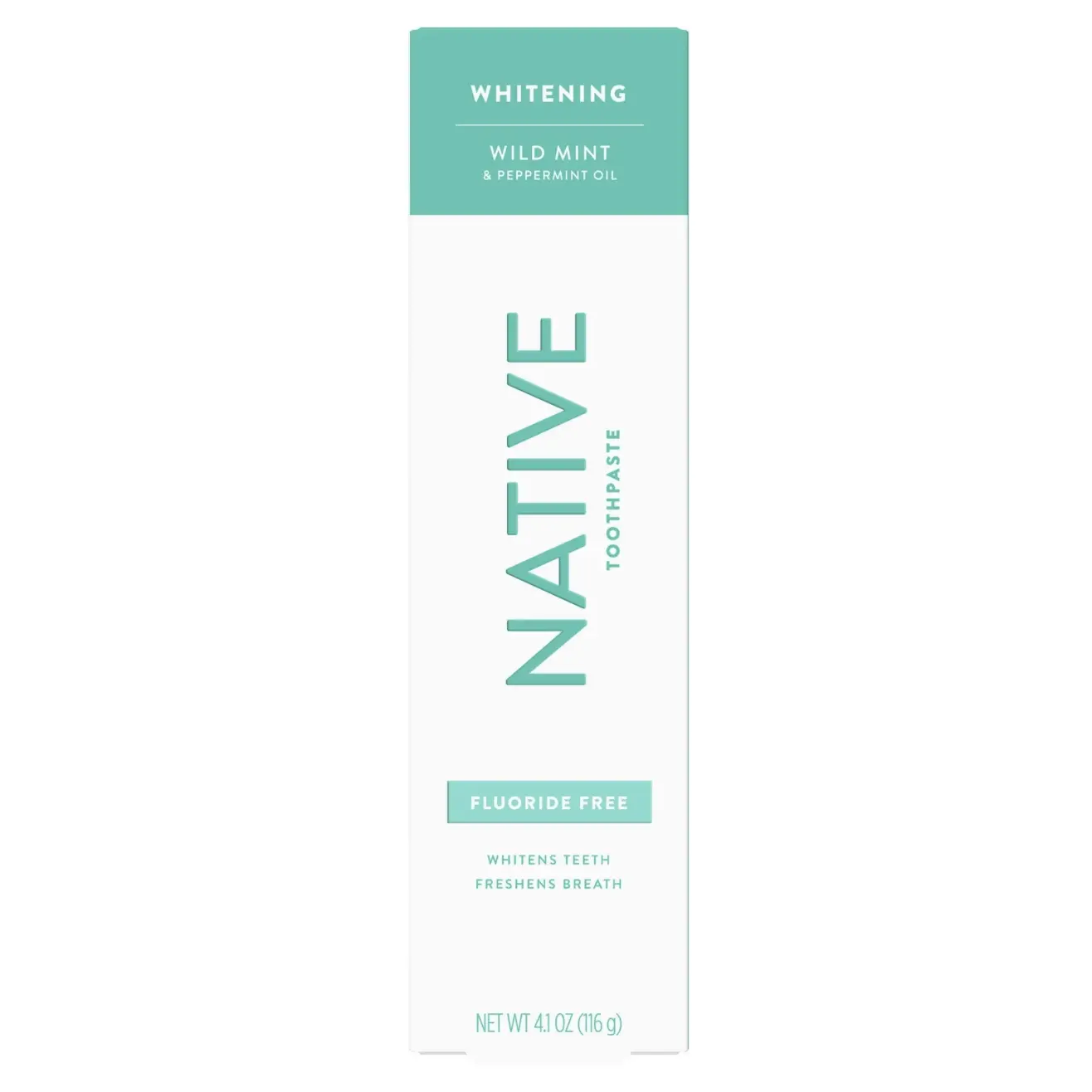 Whitening Native Wild Mint & Peppermint Oil Fluoride Free Toothpaste, 4.1 oz